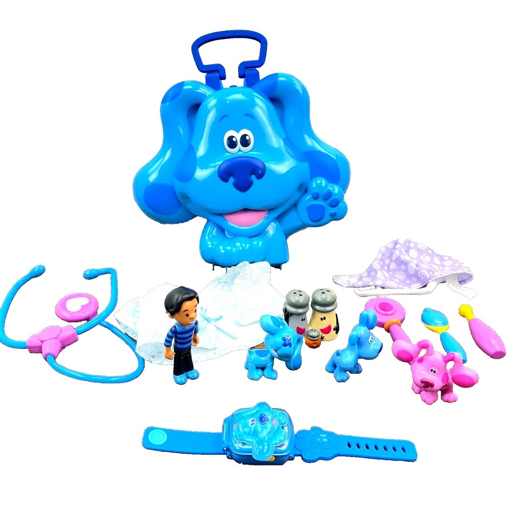 Blue's Clues Figures Lot Toys Josh Blue Magenta Case Watch 2019 Viacom A